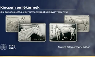 Kincsem portréja lesz látható az MNB új emlékérméjén