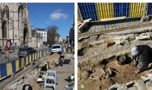 Középkori temető nyomára bukkantak Brüsszel szívében