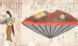 Nyugati befolyástól való félelmet szimbolizál a középkori japán UFO