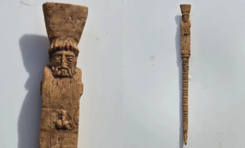 Fallikus szimbolikájú csont stylus Gela ókori műhelyéből