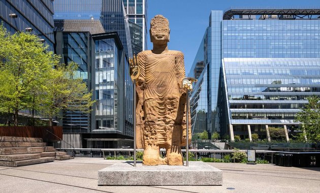 A bámijáni Buddha-szobrokat idéző emlékművet avattak New Yorkban