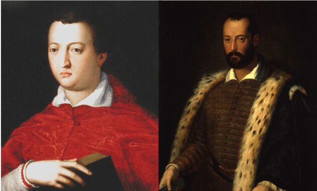 Giovanni Medici (balra) és Francesco de Medici (jobbra)