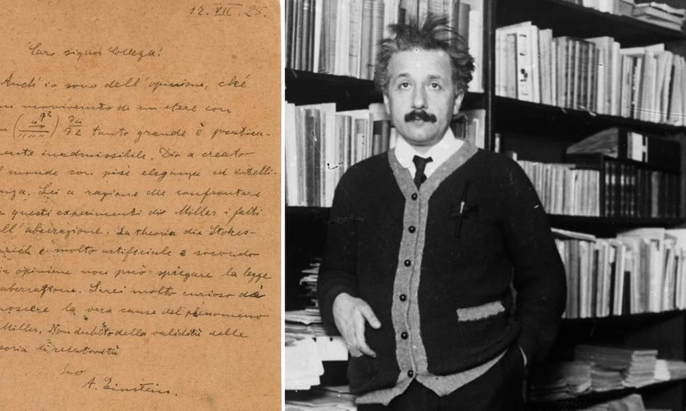 Az olaszul írt levél és Einstein 1925-ben