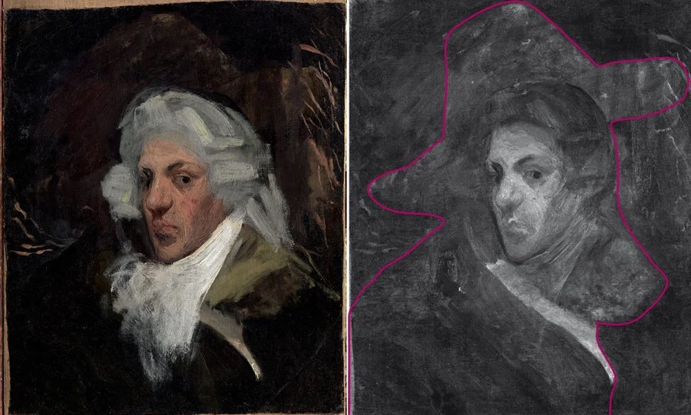 Pablo Picasso képe, és az alatta lévő réteg