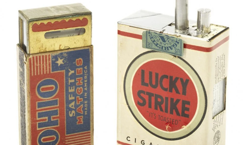 Gyufásdoboznak és Lucky Strike-nak álcázott kamera