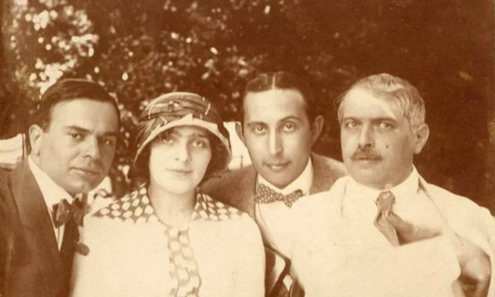 Rajnai Gábor, Gombaszögi Frida, Falus Elek és Bródy Sándor 1912-ben