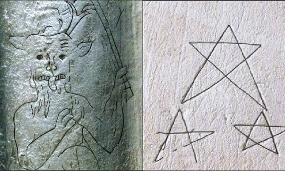 Démonoktól a pentagramokig – miről mesélnek a titokzatos középkori templomgraffitik?