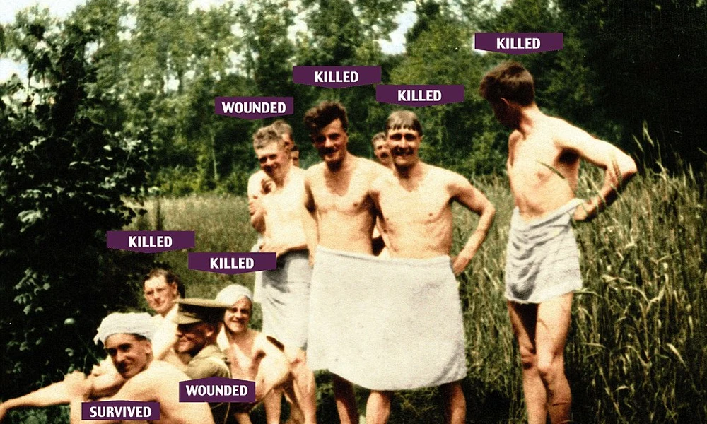 Szívszorító fotók pihenő brit katonákról, akik később a Somme-nál hunytak el