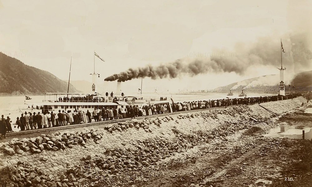 Vaskapu-csatorna megnyitása 1896-ban