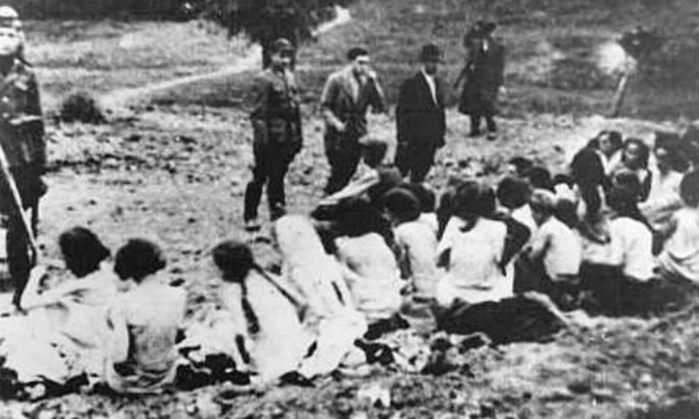 Babij Jar-i áldozatok kivégzésük előtt