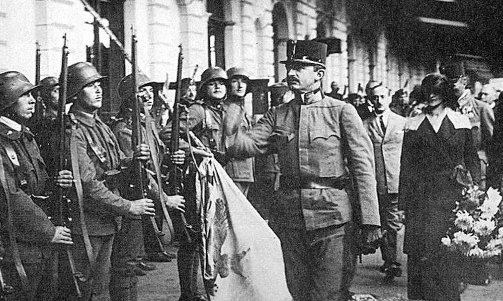 IV. Károly Győrben a második visszatérési kísérlet idején