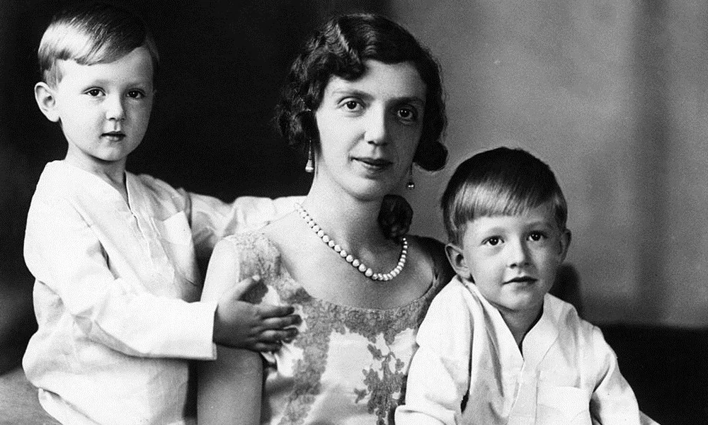 Mafalda két fiával, Moritzcal és Heinrichhel