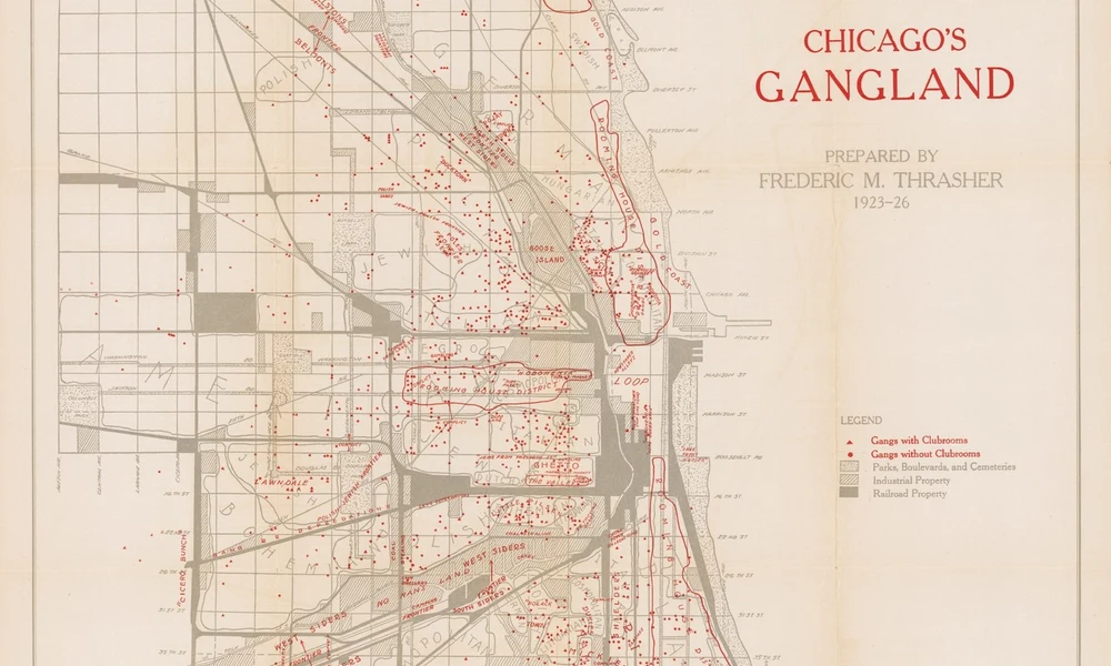 1927-es térkép mutatja Chicago legismertebb gengsztereinek búvóhelyeit