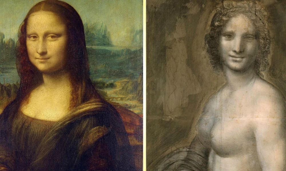 Meztelen Mona Lisa vázlat