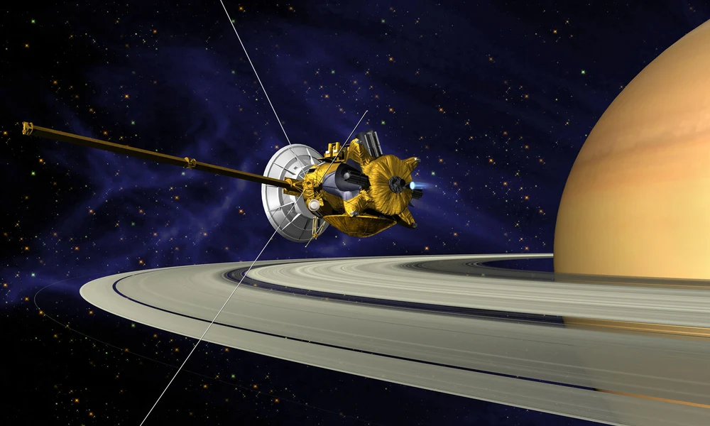 A Cassini-Huygens szonda egy fantáziarajzon