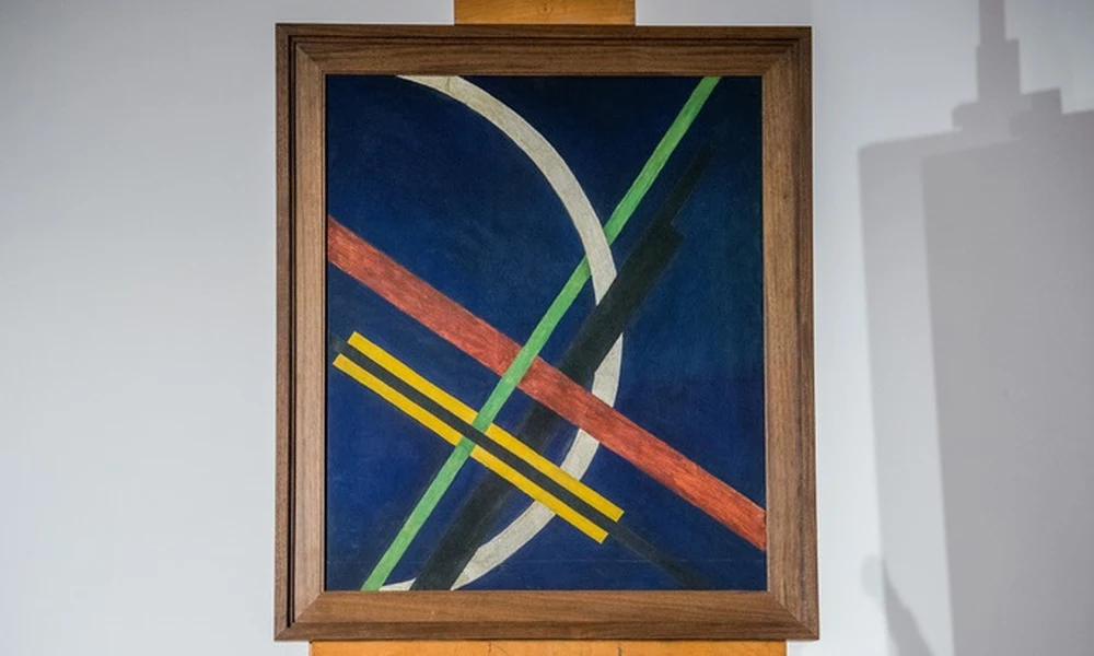 Moholy-Nagy László: Architektúra I/Konstrukció kék alapon