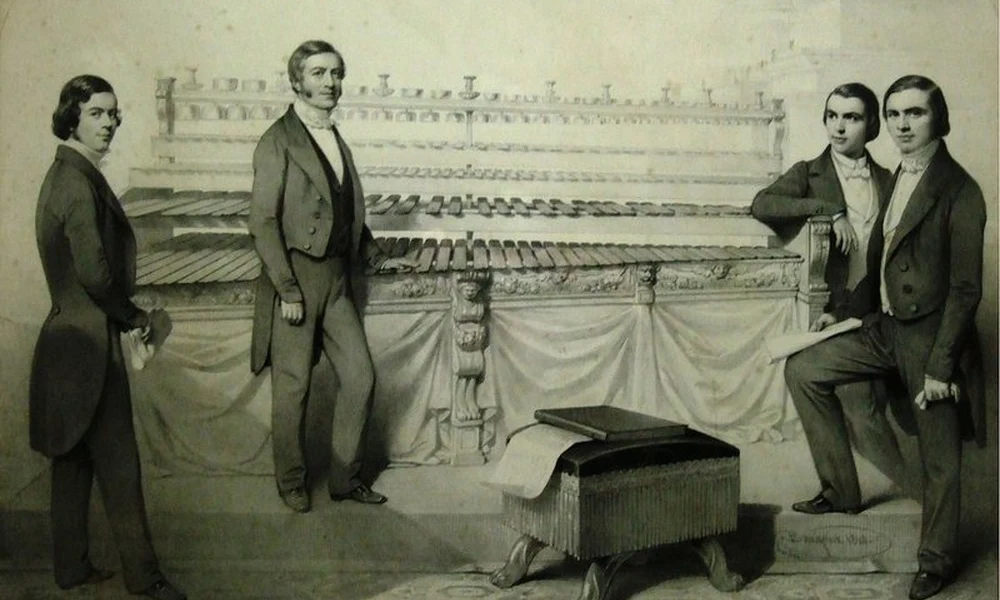 Joseph Richardson és fiai a híres kőharmonikával