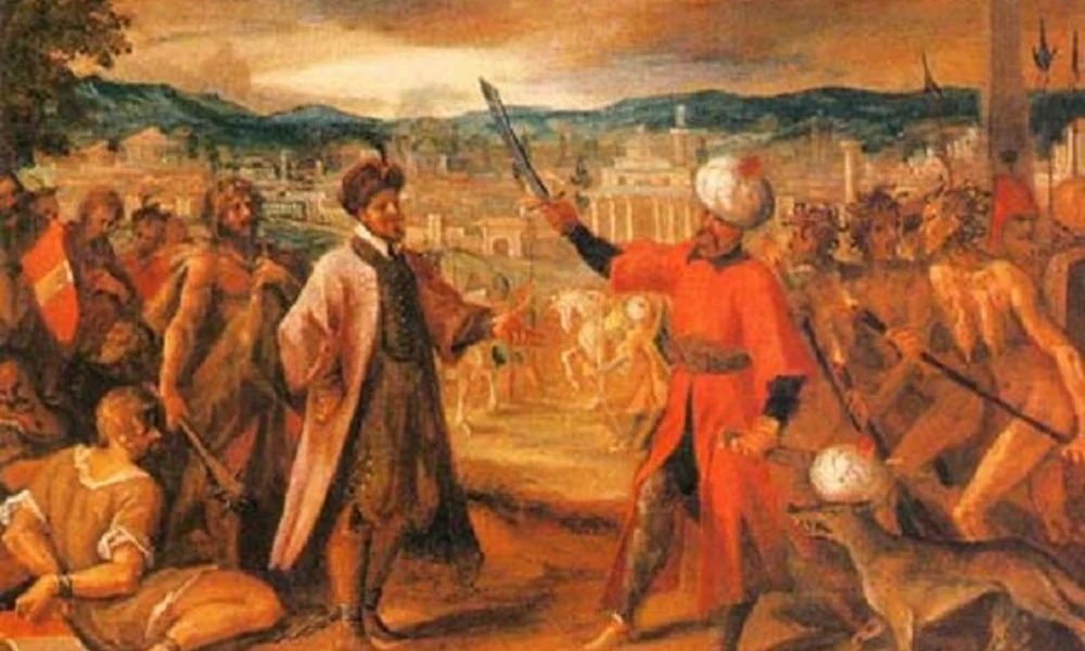 Hans von Aachen: Allegória a 15 éves háború kezdetén, 1603
