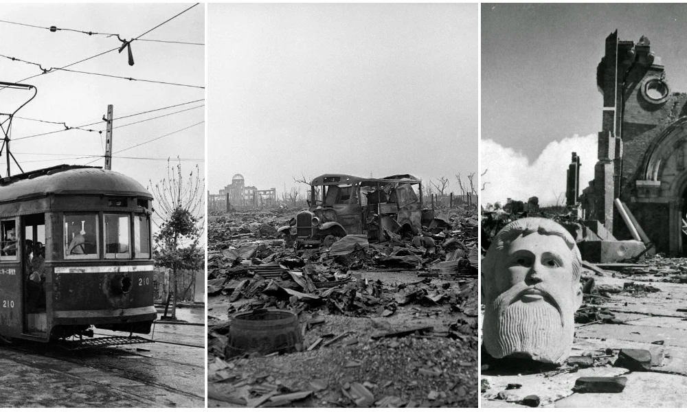 Hátborzongató képek a hirosimai és nagaszaki atomrobbanás utáni romokról