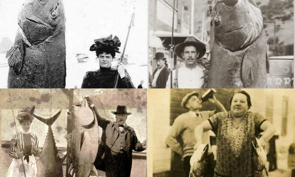 „Ekkora halat fogtam!” – 45 fénykép a régi idők diadalittas horgászairól