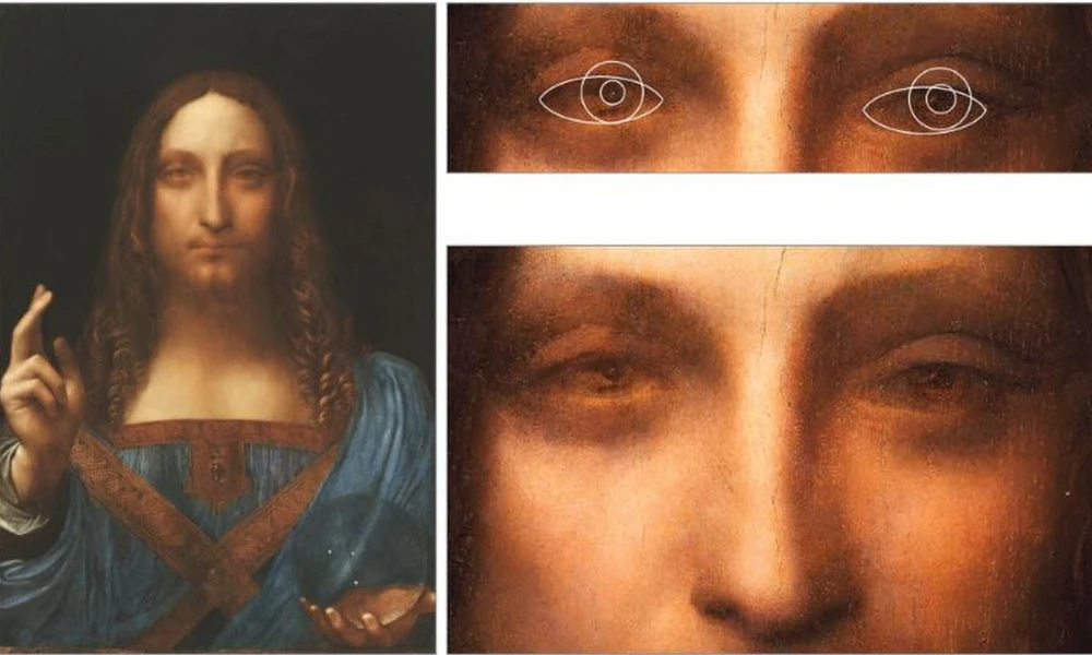 A Salvator Mundi szemeinek vizsgálata