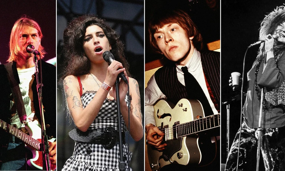 Kurt Cobain, Amy Winehouse, Brian Jones, Janis Joplin