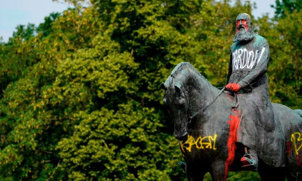 II. Lipót lovasszobra Brüsszelben