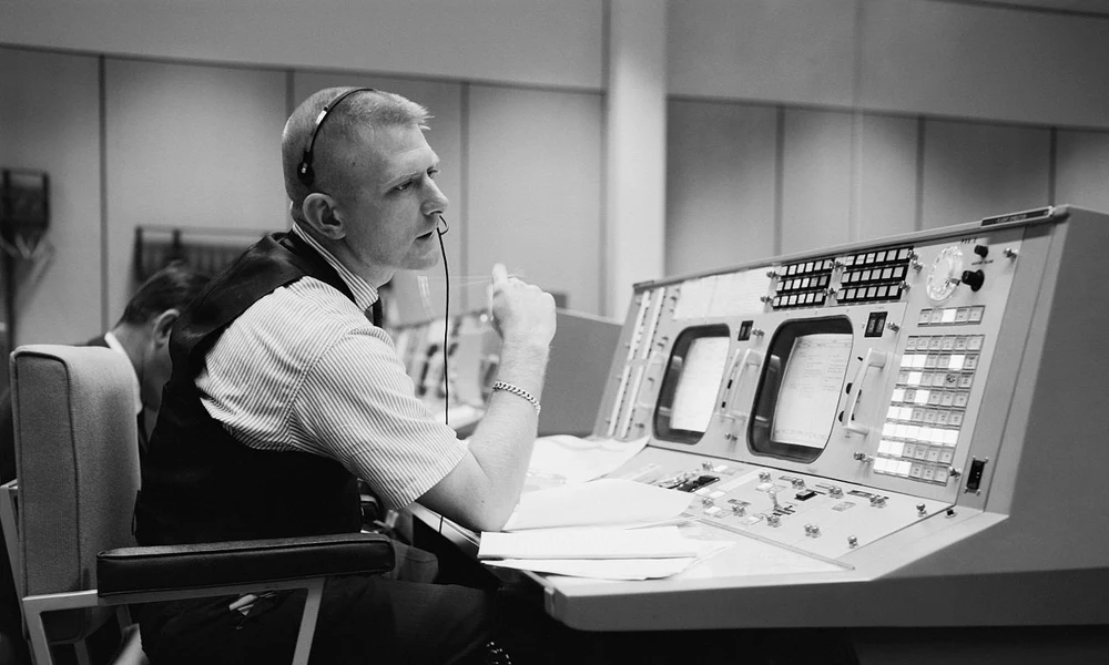 Gene Kranz a houstoni irányítóközpontban (1965)