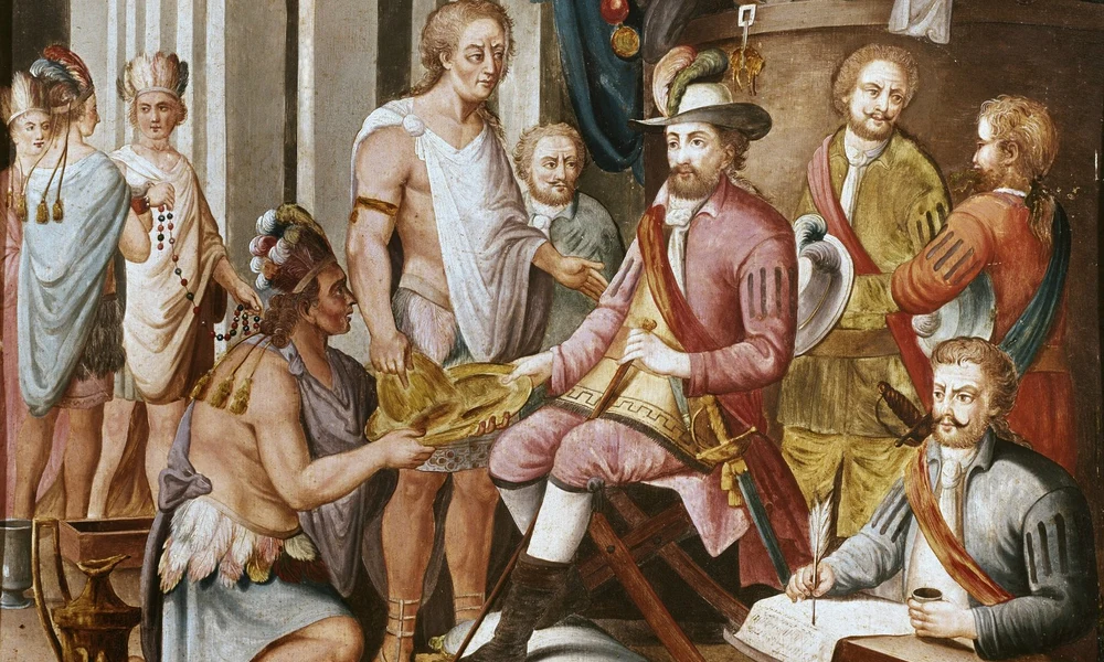 Moctezuma és Cortés