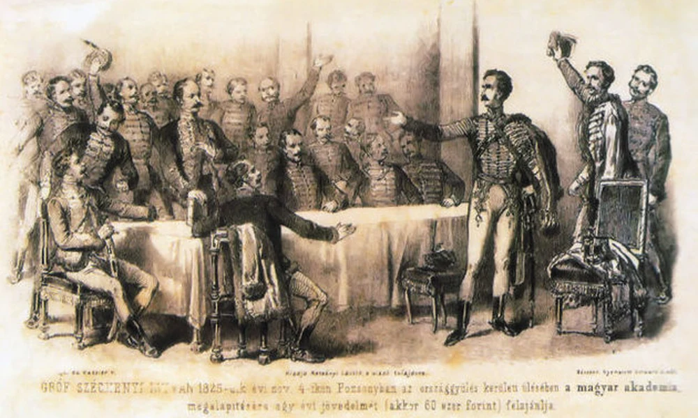 Széchenyi István felajánlja birtokai egyéves jövedelmét egy tudós társaság megalapítására