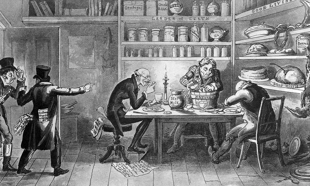 William Kitchinert és társait ábrázoló 1824-es karikatúra