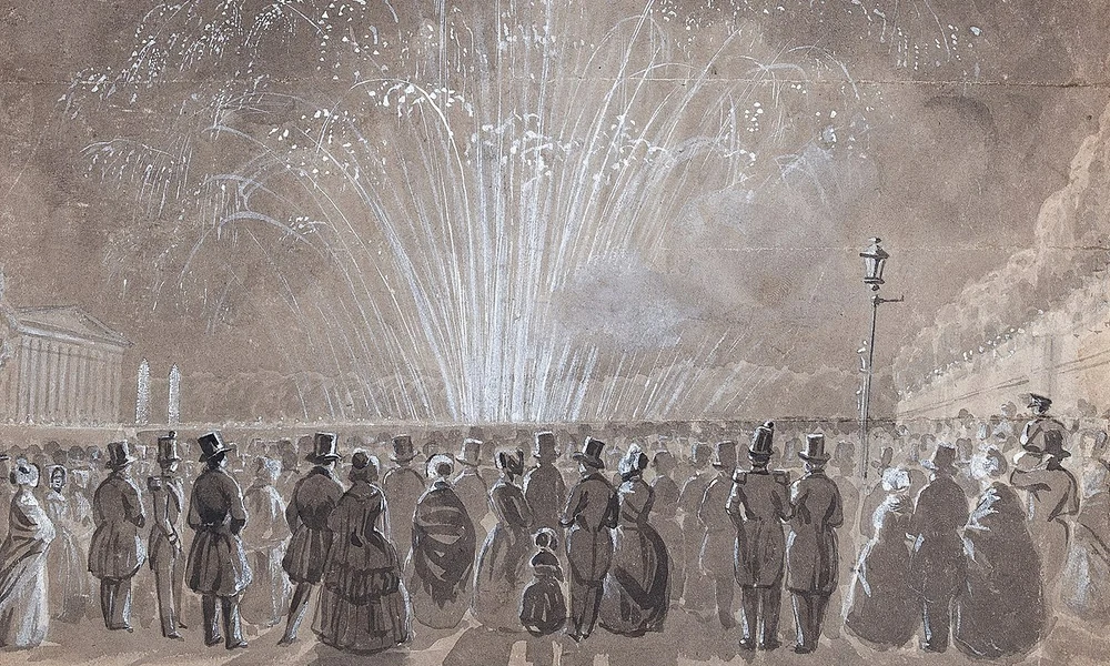 Tűzijáték Viktória királynő 1855-ös párizsi látogatásán