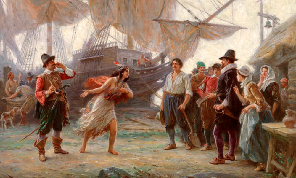 Jean Leon Gerome Ferris: Pocahontas elrablása (1910)
