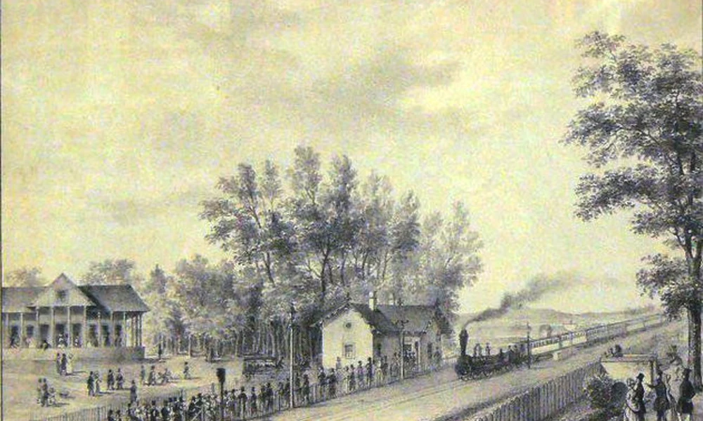 Palota vasútállomás 1847-ben