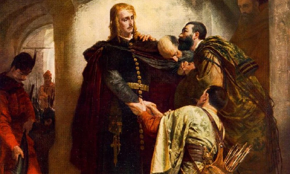 Benczúr Gyula: Hunyadi László búcsúja (1866) 