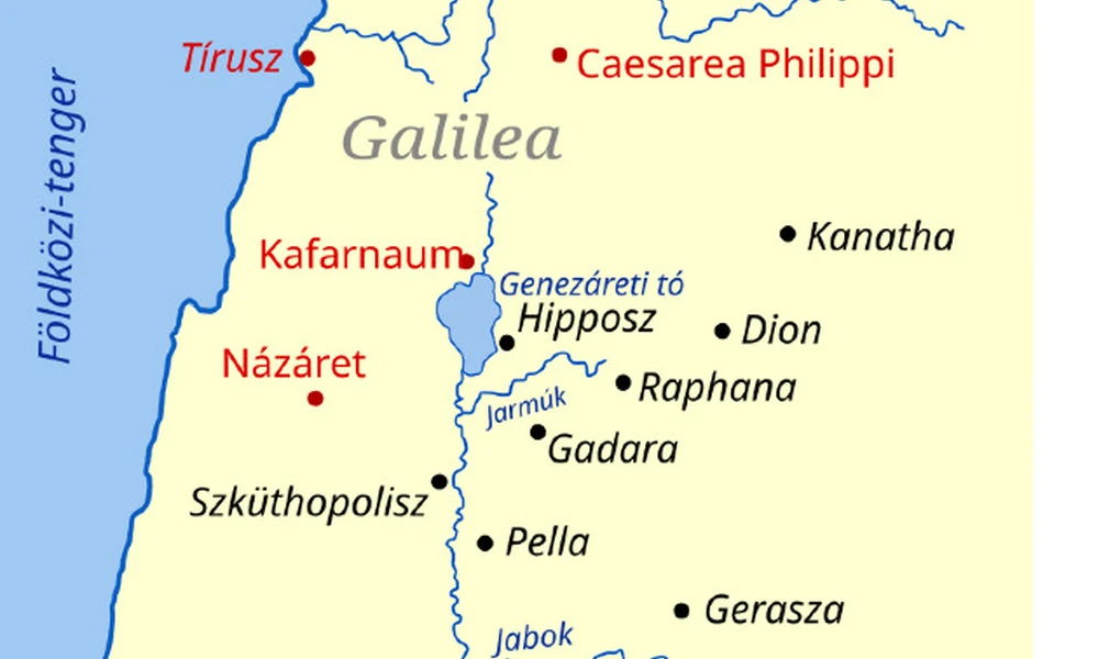Hipposz elhelyezkedése a római korban
