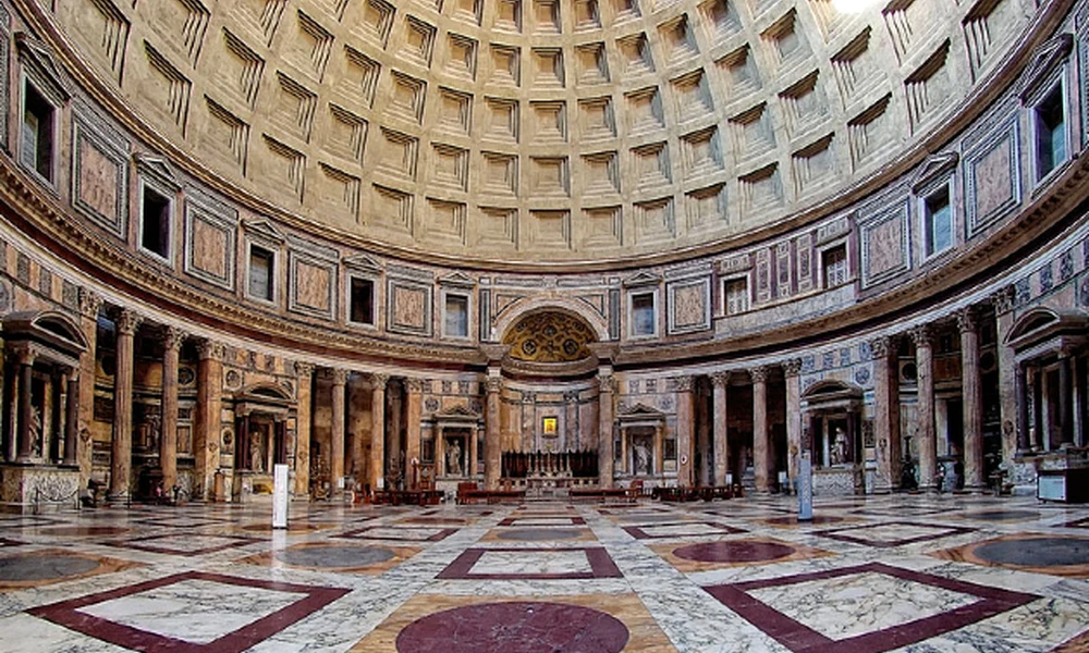 A római beton kikeveréséhez szükséges anyagból készült a római Pantheon kupolája is 