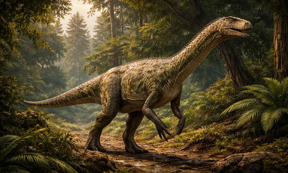 Illusztráció egy növényevő dinoszauruszról 