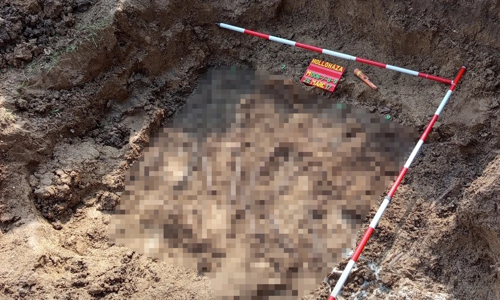Hat második világháborús magyar katonát exhumáltak Hollóházán