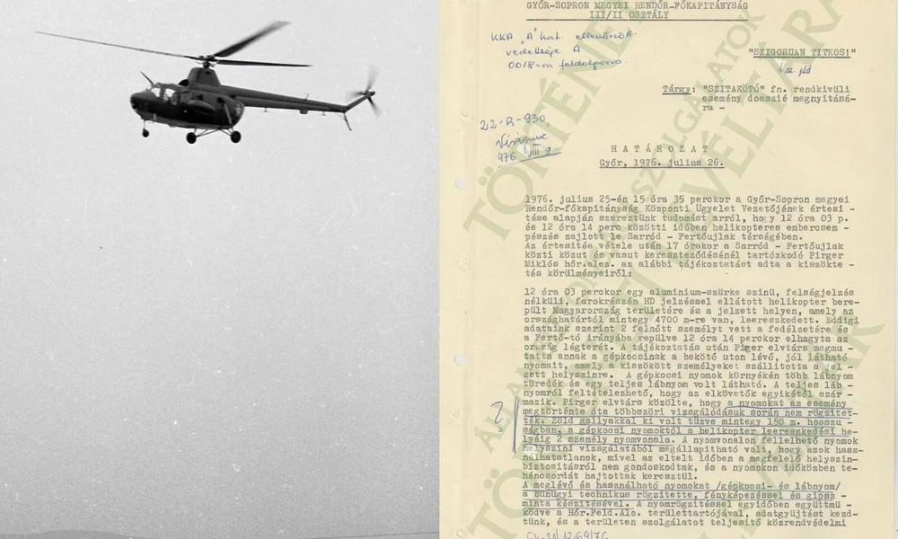 Helikopteres embercsempészés a vasfüggönynél