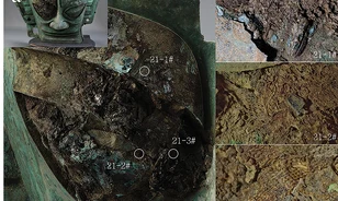 Selyemmaradványokat azonosítottak a bronzkori kínai rituális maszkokon