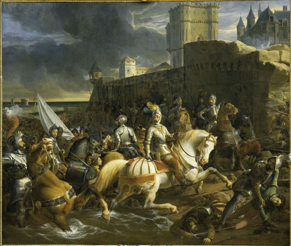 Calais ostroma 1558-ban (François-Édouard Picot 19. századi festménye)