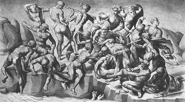 A cascinai csata, Michelangelo