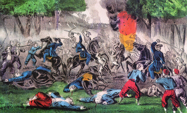 Az egyébként déli győzelemmel végződő első Bull Run-i csata folyamán Wallace indianai egysége sikeres rajtaütést hajtott végre a délieken. Bár a győzelem értéke csekély volt, Wallace ünnepelt hőssé vált. (Forrás: Getty Images Hungary)