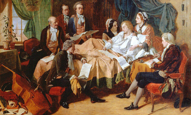 Egyes kutatók szerint az 1780-as években a testvérpár eltávolodott egymástól, feltehetőleg utoljára 1783-ban látogatták meg egymást. Mozart halálos ágyánál nővére nem volt jelen. (Forrás: Fine Art Images / Heritage Images via Getty Images)
