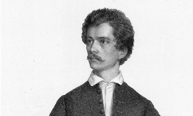 Petőfi Sándor Barabás Miklós litográfiáján (Forrás: Wikipédia / Közkincs) 