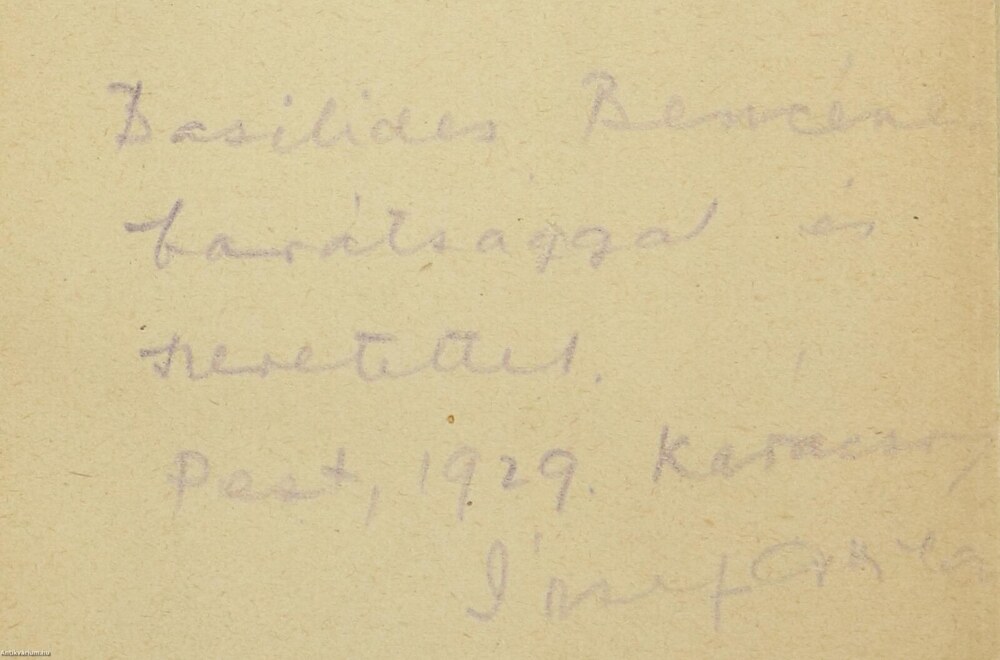 József Attila dedikációja az ismeretlen Bencének