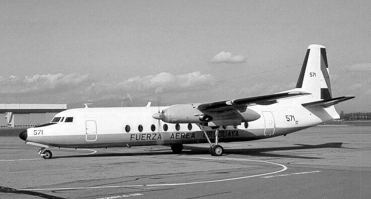 A Fairchild Hiller FH-227B egyik repülőgépe, amelyet az 1993-as "Alive" című film készítésekor használtak.