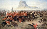 Brit katonák küzdelme a zulukkal (kép forrása: Wikimedia Commons)
