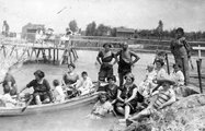 1912, Balatonalmádi, strand